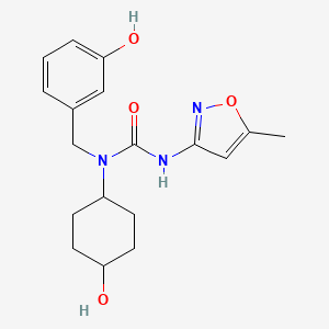 1-(4-Hydroxycyclohexyl)-1-[(3-hydroxyphenyl)methyl]-3-(5-methyl-1,2-oxazol-3-yl)urea