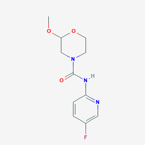 molecular formula C11H14FN3O3 B6750374 N-(5-fluoropyridin-2-yl)-2-methoxymorpholine-4-carboxamide 