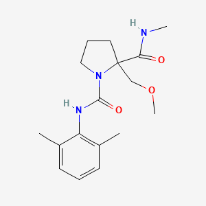 1-N-(2,6-dimethylphenyl)-2-(methoxymethyl)-2-N-methylpyrrolidine-1,2-dicarboxamide