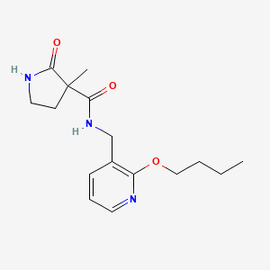 molecular formula C16H23N3O3 B6750386 N-[(2-butoxypyridin-3-yl)methyl]-3-methyl-2-oxopyrrolidine-3-carboxamide 