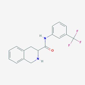 molecular formula C17H15F3N2O B6750402 N-[3-(trifluoromethyl)phenyl]-1,2,3,4-tetrahydroisoquinoline-3-carboxamide 