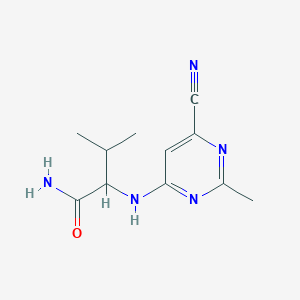 2-[(6-Cyano-2-methylpyrimidin-4-yl)amino]-3-methylbutanamide