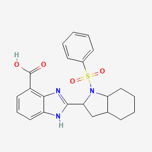 2-[1-(benzenesulfonyl)-2,3,3a,4,5,6,7,7a-octahydroindol-2-yl]-1H-benzimidazole-4-carboxylic acid