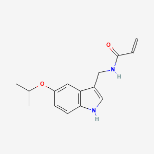 N-[(5-propan-2-yloxy-1H-indol-3-yl)methyl]prop-2-enamide