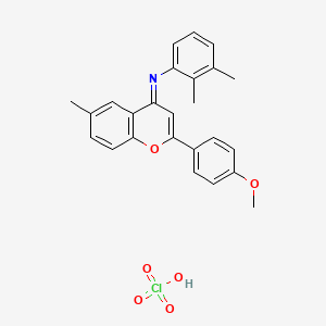 N-(2,3-dimethylphenyl)-2-(4-methoxyphenyl)-6-methylchromen-4-imine;perchloric acid