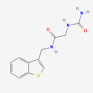 molecular formula C12H13N3O2S B6750446 N-(1-benzothiophen-3-ylmethyl)-2-(carbamoylamino)acetamide 