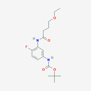 molecular formula C17H25FN2O4 B6750451 tert-butyl N-[3-(4-ethoxybutanoylamino)-4-fluorophenyl]carbamate 