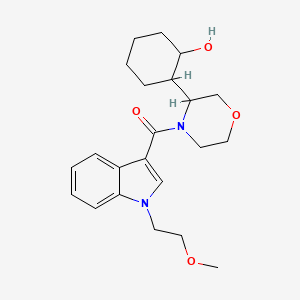 [3-(2-Hydroxycyclohexyl)morpholin-4-yl]-[1-(2-methoxyethyl)indol-3-yl]methanone