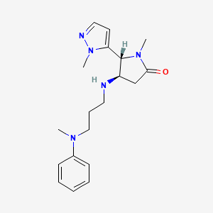 (4R,5R)-1-methyl-4-[3-(N-methylanilino)propylamino]-5-(2-methylpyrazol-3-yl)pyrrolidin-2-one