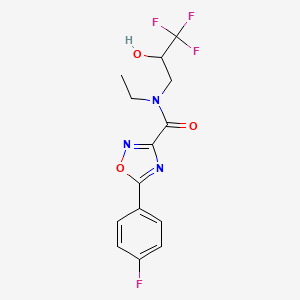 N-ethyl-5-(4-fluorophenyl)-N-(3,3,3-trifluoro-2-hydroxypropyl)-1,2,4-oxadiazole-3-carboxamide