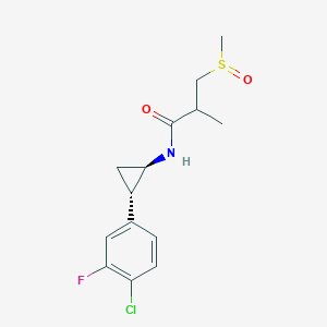 N-[(1R,2S)-2-(4-chloro-3-fluorophenyl)cyclopropyl]-2-methyl-3-methylsulfinylpropanamide