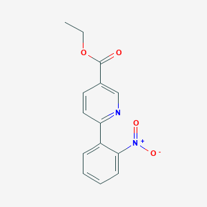 molecular formula C14H12N2O4 B067505 Ethyl 6-(2-nitrophenyl)pyridine-3-carboxylate CAS No. 173065-29-7