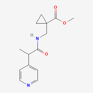 Methyl 1-[(2-pyridin-4-ylpropanoylamino)methyl]cyclopropane-1-carboxylate