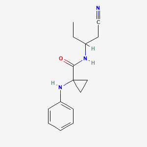 1-anilino-N-(1-cyanobutan-2-yl)cyclopropane-1-carboxamide