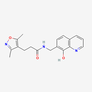 3-(3,5-dimethyl-1,2-oxazol-4-yl)-N-[(8-hydroxyquinolin-7-yl)methyl]propanamide