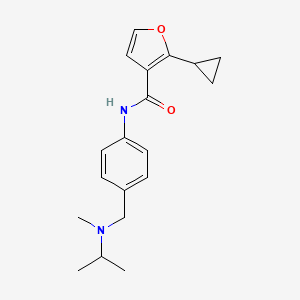 2-cyclopropyl-N-[4-[[methyl(propan-2-yl)amino]methyl]phenyl]furan-3-carboxamide