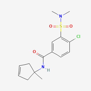 4-chloro-3-(dimethylsulfamoyl)-N-(1-methylcyclopent-3-en-1-yl)benzamide