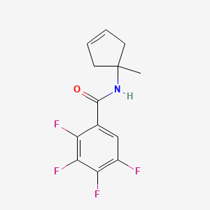 2,3,4,5-tetrafluoro-N-(1-methylcyclopent-3-en-1-yl)benzamide