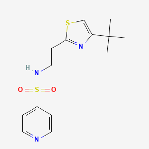 N-[2-(4-tert-butyl-1,3-thiazol-2-yl)ethyl]pyridine-4-sulfonamide