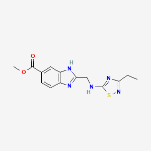 methyl 2-[[(3-ethyl-1,2,4-thiadiazol-5-yl)amino]methyl]-3H-benzimidazole-5-carboxylate