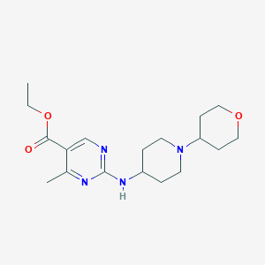 Ethyl 4-methyl-2-[[1-(oxan-4-yl)piperidin-4-yl]amino]pyrimidine-5-carboxylate