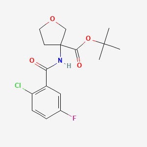 Tert-butyl 3-[(2-chloro-5-fluorobenzoyl)amino]oxolane-3-carboxylate