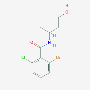 molecular formula C11H13BrClNO2 B6750703 2-bromo-6-chloro-N-(4-hydroxybutan-2-yl)benzamide 