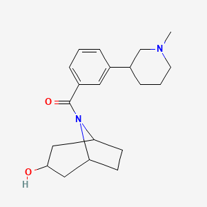 (3-Hydroxy-8-azabicyclo[3.2.1]octan-8-yl)-[3-(1-methylpiperidin-3-yl)phenyl]methanone