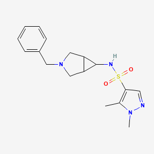 N-(3-benzyl-3-azabicyclo[3.1.0]hexan-6-yl)-1,5-dimethylpyrazole-4-sulfonamide