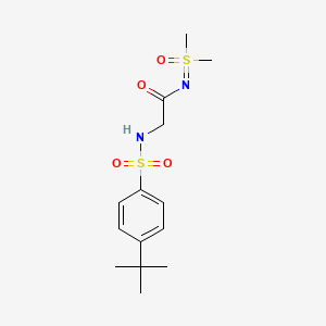 2-[(4-tert-butylphenyl)sulfonylamino]-N-[dimethyl(oxo)-lambda6-sulfanylidene]acetamide