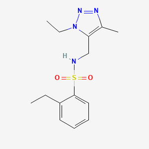 2-ethyl-N-[(3-ethyl-5-methyltriazol-4-yl)methyl]benzenesulfonamide