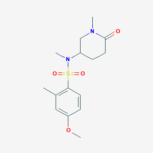 4-methoxy-N,2-dimethyl-N-(1-methyl-6-oxopiperidin-3-yl)benzenesulfonamide