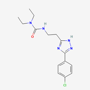 3-[2-[3-(4-chlorophenyl)-1H-1,2,4-triazol-5-yl]ethyl]-1,1-diethylurea