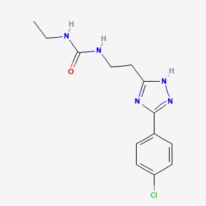 1-[2-[3-(4-chlorophenyl)-1H-1,2,4-triazol-5-yl]ethyl]-3-ethylurea