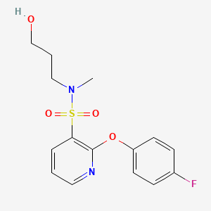 2-(4-fluorophenoxy)-N-(3-hydroxypropyl)-N-methylpyridine-3-sulfonamide