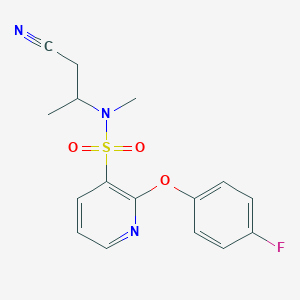 N-(1-cyanopropan-2-yl)-2-(4-fluorophenoxy)-N-methylpyridine-3-sulfonamide