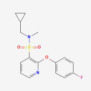 N-(cyclopropylmethyl)-2-(4-fluorophenoxy)-N-methylpyridine-3-sulfonamide