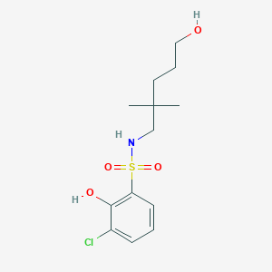 3-chloro-2-hydroxy-N-(5-hydroxy-2,2-dimethylpentyl)benzenesulfonamide