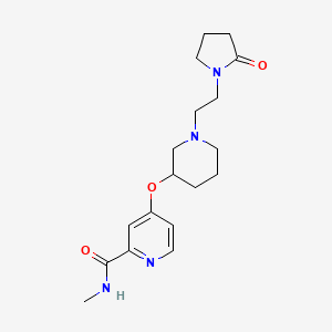 N-methyl-4-[1-[2-(2-oxopyrrolidin-1-yl)ethyl]piperidin-3-yl]oxypyridine-2-carboxamide