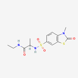 N-ethyl-2-[(3-methyl-2-oxo-1,3-benzothiazol-6-yl)sulfonylamino]propanamide