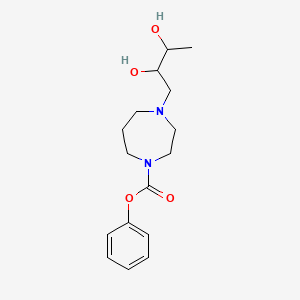 Phenyl 4-(2,3-dihydroxybutyl)-1,4-diazepane-1-carboxylate