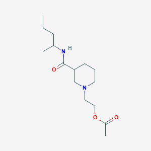 molecular formula C15H28N2O3 B6750969 2-[3-(Pentan-2-ylcarbamoyl)piperidin-1-yl]ethyl acetate 