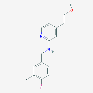 2-[2-[(4-Fluoro-3-methylphenyl)methylamino]pyridin-4-yl]ethanol