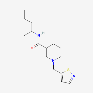 N-pentan-2-yl-1-(1,2-thiazol-5-ylmethyl)piperidine-3-carboxamide