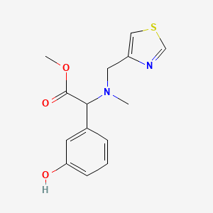 Methyl 2-(3-hydroxyphenyl)-2-[methyl(1,3-thiazol-4-ylmethyl)amino]acetate