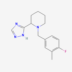 1-[(4-fluoro-3-methylphenyl)methyl]-2-(1H-1,2,4-triazol-5-yl)piperidine