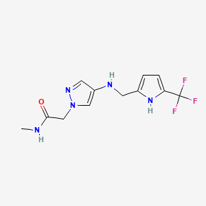 N-methyl-2-[4-[[5-(trifluoromethyl)-1H-pyrrol-2-yl]methylamino]pyrazol-1-yl]acetamide