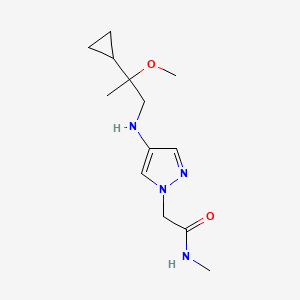 2-[4-[(2-cyclopropyl-2-methoxypropyl)amino]pyrazol-1-yl]-N-methylacetamide