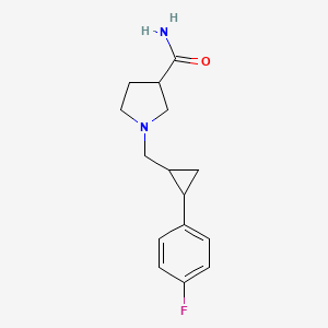 1-[[2-(4-Fluorophenyl)cyclopropyl]methyl]pyrrolidine-3-carboxamide