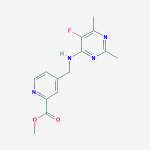 Methyl 4-[[(5-fluoro-2,6-dimethylpyrimidin-4-yl)amino]methyl]pyridine-2-carboxylate